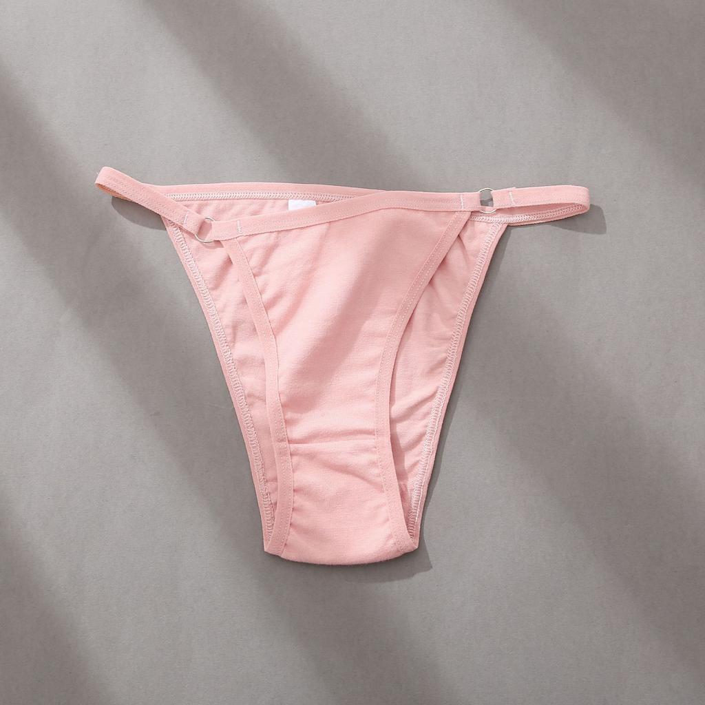 Damen-Slips dünner Bund niedrige Taille Baumwoll-Slips Ring sexy Damen-Bikini-Slips L