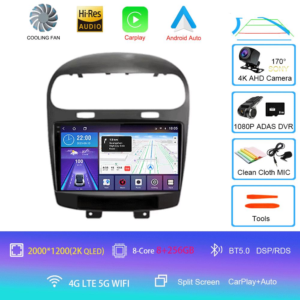 For Dodge Journey Fiat Leap Freemont 2011 - 2020 Car Radio Multimedia Player Navigation GPS DSP 4G Wifi Carplay Auto Android 14