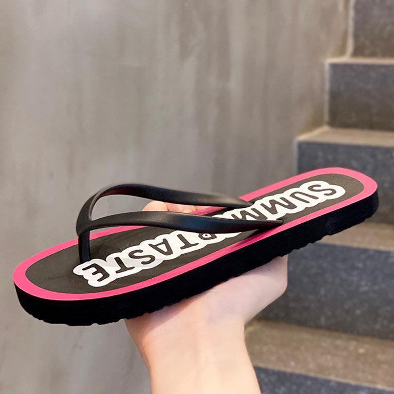 

2025 Summer Women s Pastel Flip Flops Non-Slip Toe Post Beach Sandals Candy-Colored Casual Slides for Vacation & Seaside Outfits 39-40 чёрный
