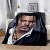 Johnny Depp Pattern Throw Blanket Light Weight Blanket for Living Room Bedroom Kidsroom Warm Blanket Christmas Gift