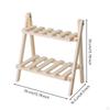 2 Tier Wooden Desk Shelf Solid Hardwood Minimalist Design Foldable Tabletop