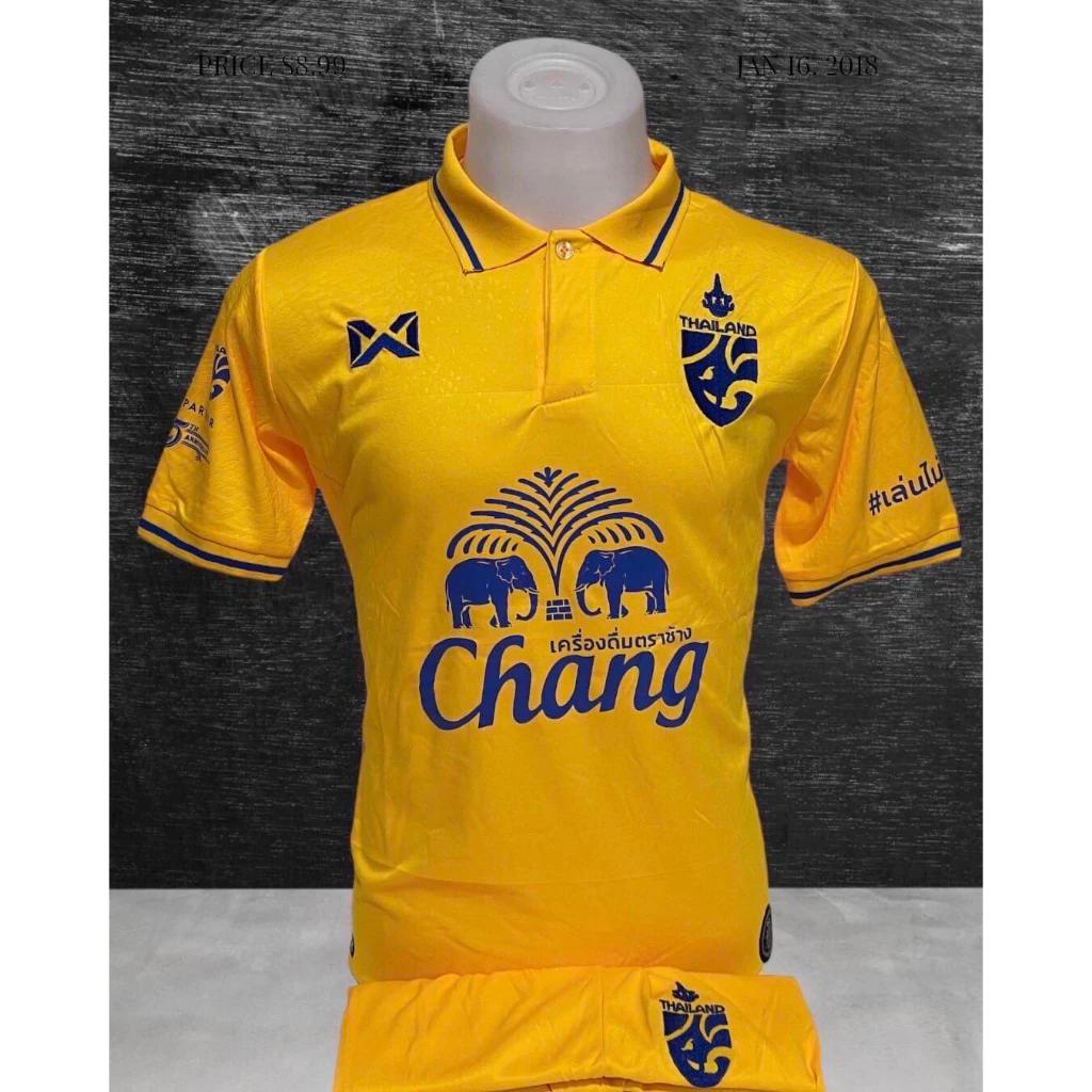 THAILAND National Football Soccer Vintage Shirt Polo Unisex Men Women Training JERSEY Print Quick Dry Short Sleeve Uniform Elephant Flag Badge Logo