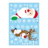 Weihnachtsmann, Schneemann, Rentier & Schneeflocke Elektrostatische Fensteraufkleber