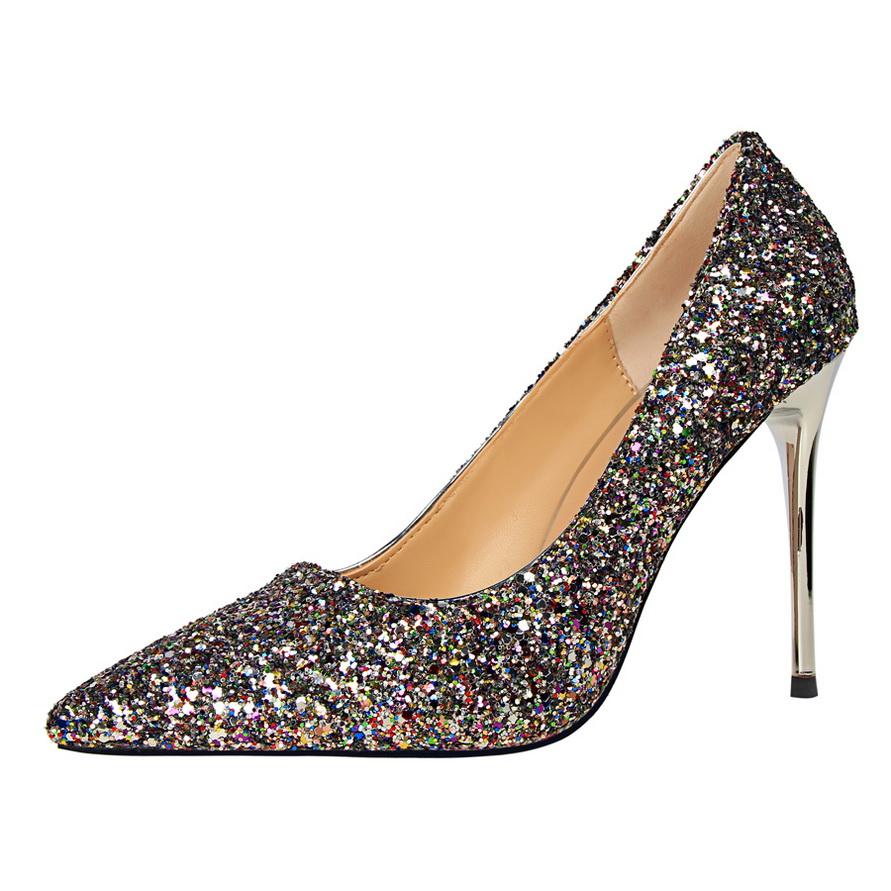 Bigtree Dámské velké sexy boty na vysokém podpatku se špičatým podpatkem