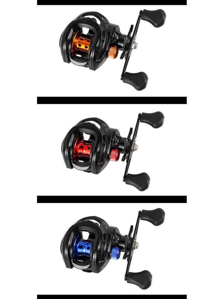 All-Metal Anti-Tangle Baitcasting Reel for Long-Distance Micro Lure Fishing - Black Bass Special