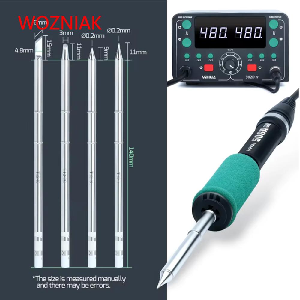 YIHUA 902D-IV 2 in 1 Soldering Station 775W With Hot Air Handle And T12 Soldering Iron Tip Fast heaing Welder Station Tools