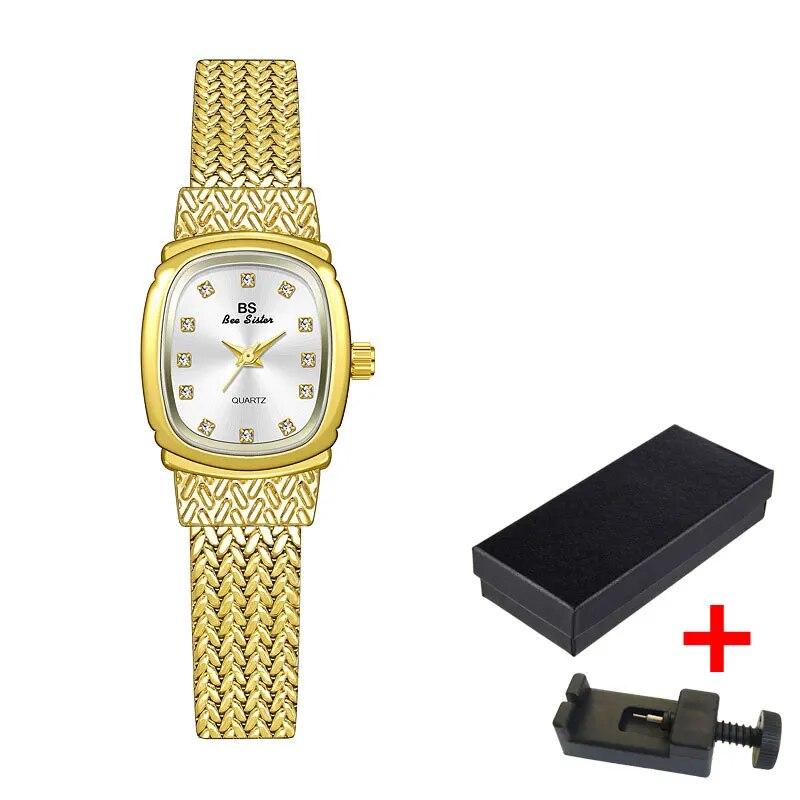 Роскошные женские часы с дизайнерским ремешком «Колос пшеницы», золотые женские часы со стразами, кварцевые водонепроницаемые часы со стальным ремешком для женщин, элегантный браслет