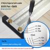 High-Precision Stainless Steel T-Square Scriber Ruler (Inch/Metric)