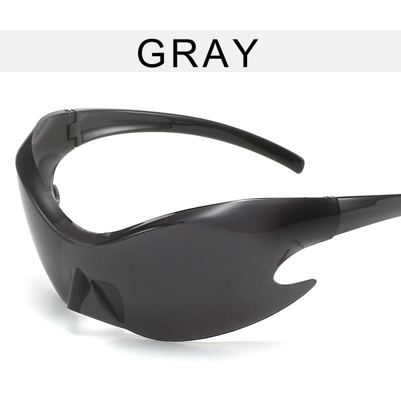 Авангардные Ретро Неправильной Формы Солнцезащитные Очки-Моноблок As Shown