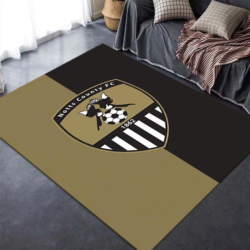 Notts County futbolo klubo kilimas svetainei, miegamajam, namų sofos dekoravimui, vaikų žaidimų neslidus grindų kilimėlis