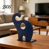 Decorative Bookend Creative Elephant Bookends, Metal Book Holder for Kids Students, Heavy Document Duty Non-Slip Desktop File Organizer Home