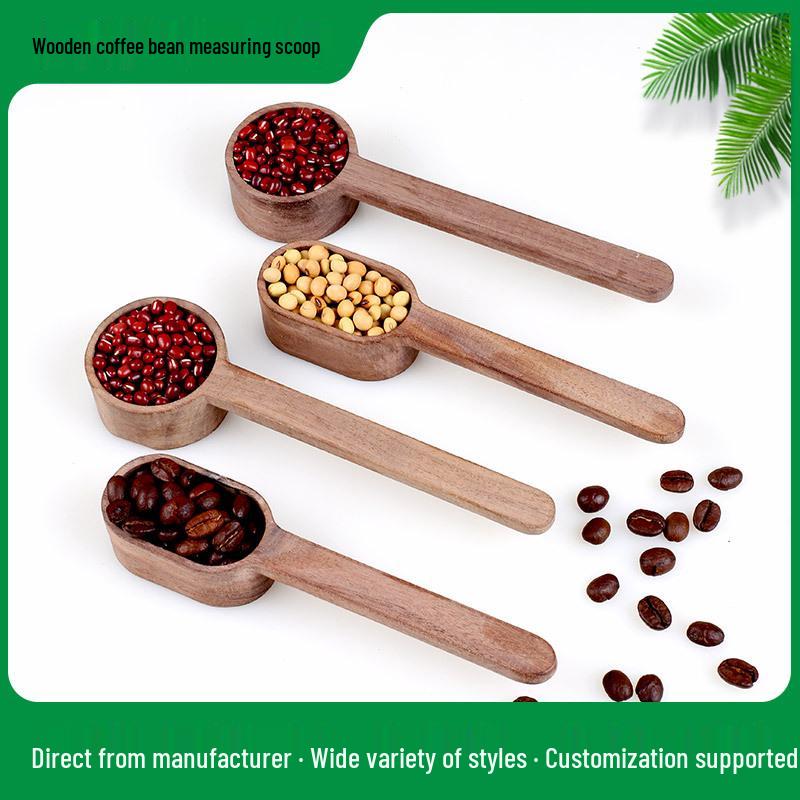 Wooden Coffee Measuring Spoon 8g/10g - Black Walnut & Beech, Long/Short Handle
