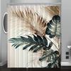 Elegant Watercolor Tropical Leaves Waterproof Shower Curtain – Perfect for Adding a Luxurious and Nature-Inspired Touch