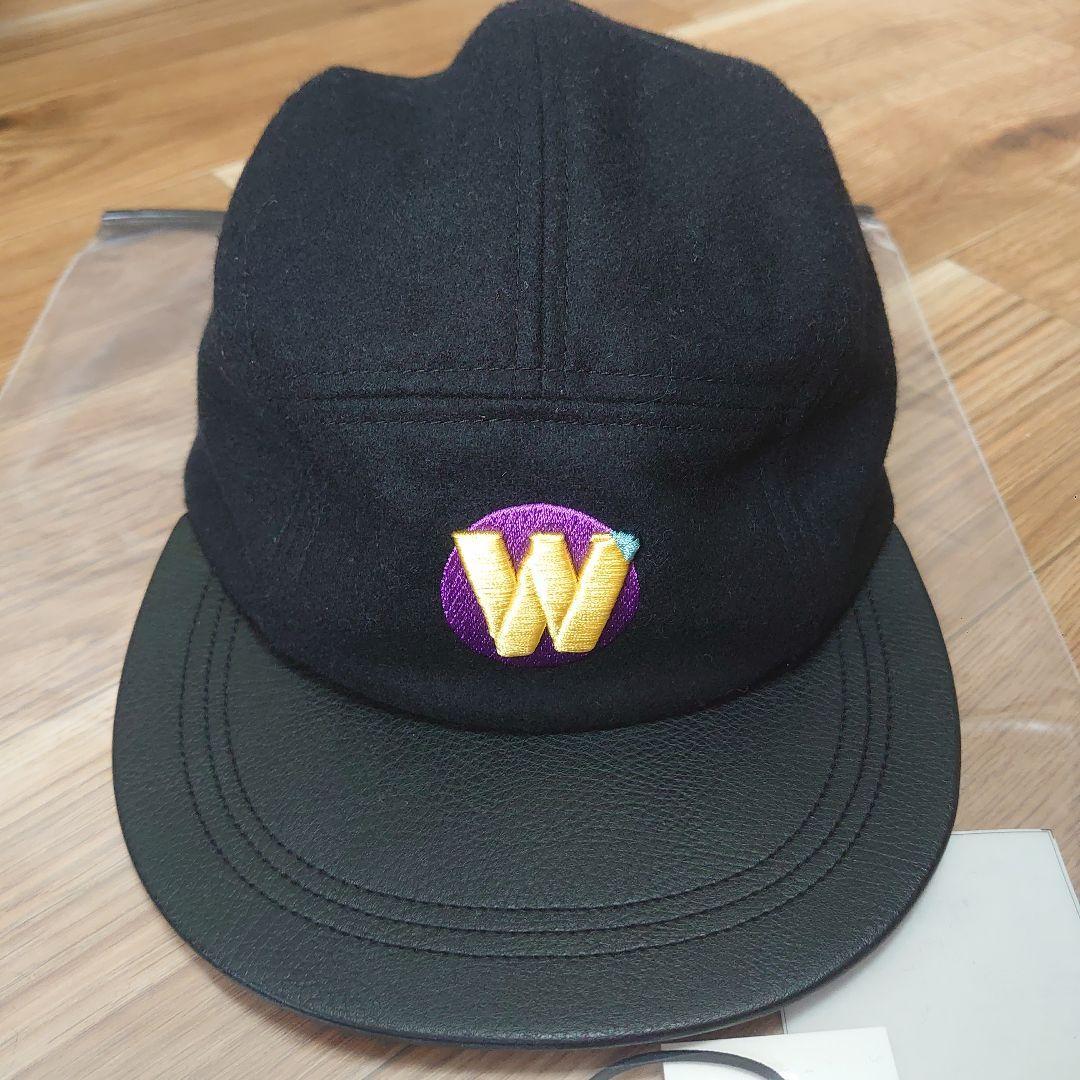 Used WTAPS W Embroidery 5 Panel Cap Black Leather Visor