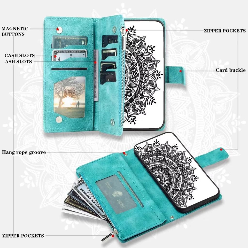 Leather Case For Samsung Galaxy A16 A36 A56 A52 A72 A32 A22 A12 A13 A23 A33 A53 A73 A15 A35 A55 A51 A71 Card Holder Wallet Cover