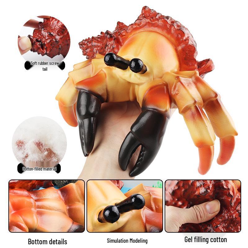 Kids' Large Soft Rubber Hermit Crab Cognitive Simulation Stress Relief Toy