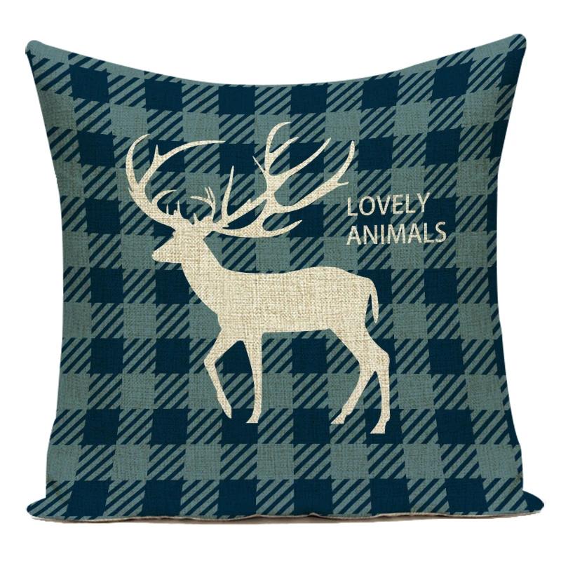 Geometric Home Pillowcase Animal Deer Car Nordic Home Decor Room Decoration Colorful Throw Pillows Custom Print Cushion Cover