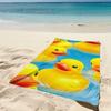Süßer Gelber Gummi-Ente Aufdruck Mikrofaser Strandtuch Schnelltrocknend Super Saugfähig Sandfreies Handtuch für Strand Pool Fitnessstudio Kinder Erwachsene