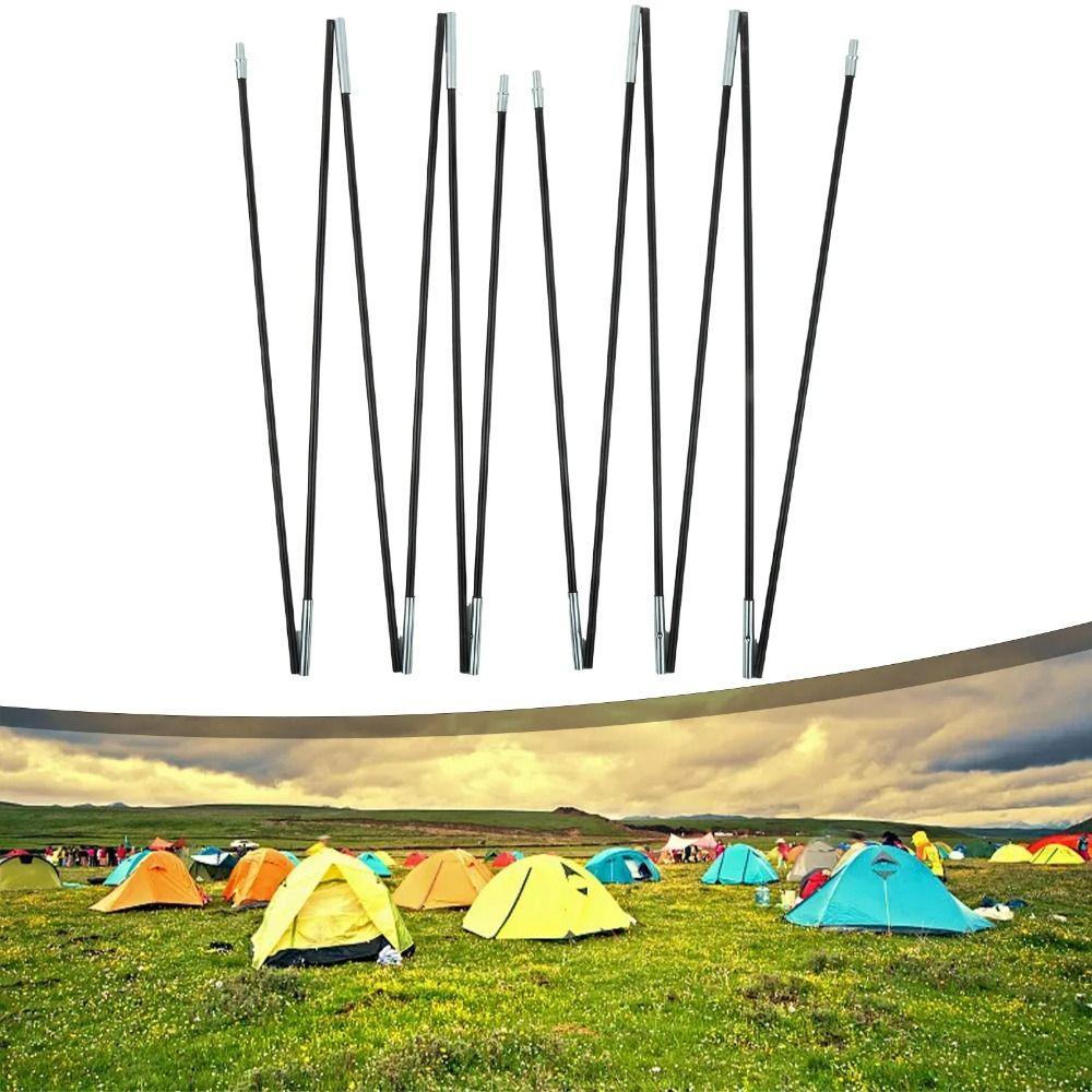 2Pcs Adjustable Camping Repair Accessories Black Tent Pole Replacement Kit Outdoor