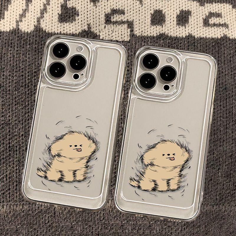 Yellow head-shaking dog is suitable for iPhone17promax Apple 16 mobile phone case 14/13 cute pet 15 couple models