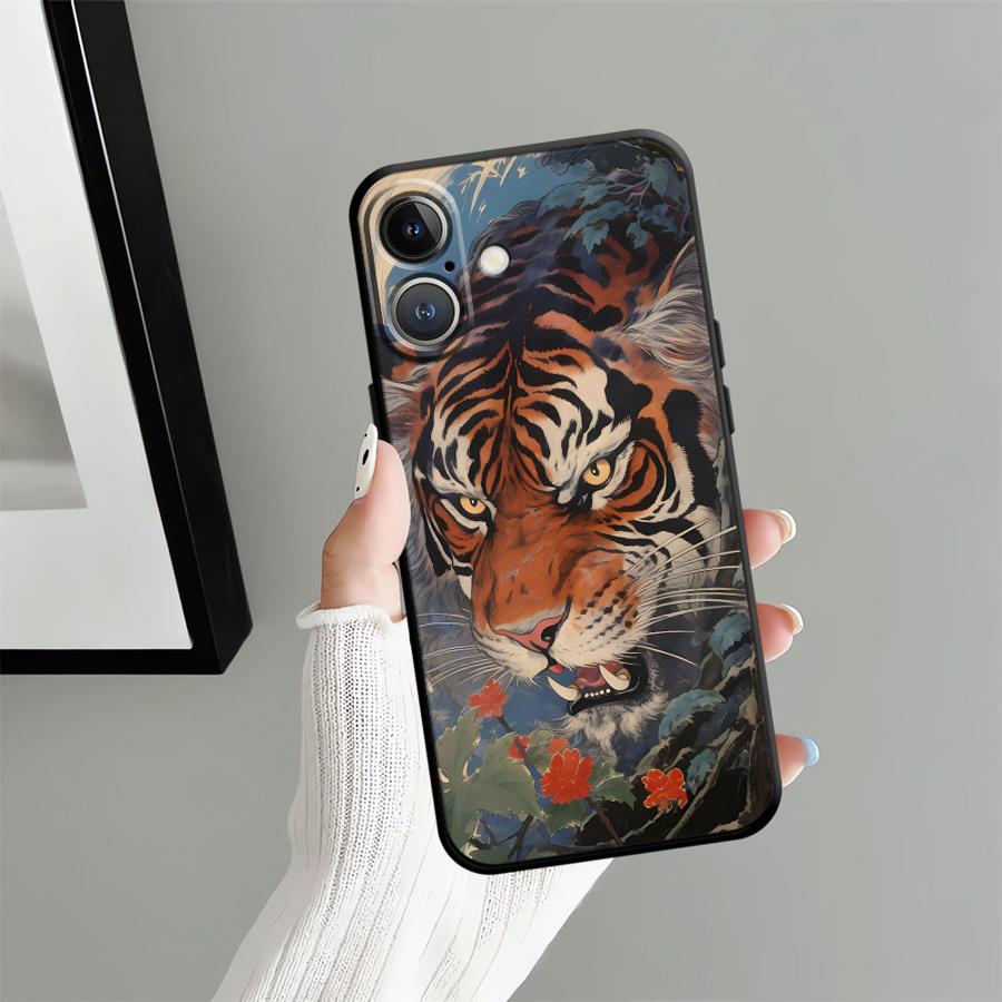 Cool Animal Tiger Lion Funda Phone Cover Phone Case for Apple iPhone 11 17 Pro Max Air 13 15 Pro 7 8 16 14 12 XR XS MAX