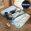 Soft Flannel Floor Mat Anime Gin Tama Floor Mat Non-Slip Absorbent Doormat Bathroom Bedroom Home Decor Rug