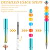 10 Stück Farbverlaufsperlen Gelstift Kunststoff Kugelschreiber DIY Perlenkugelschreiber