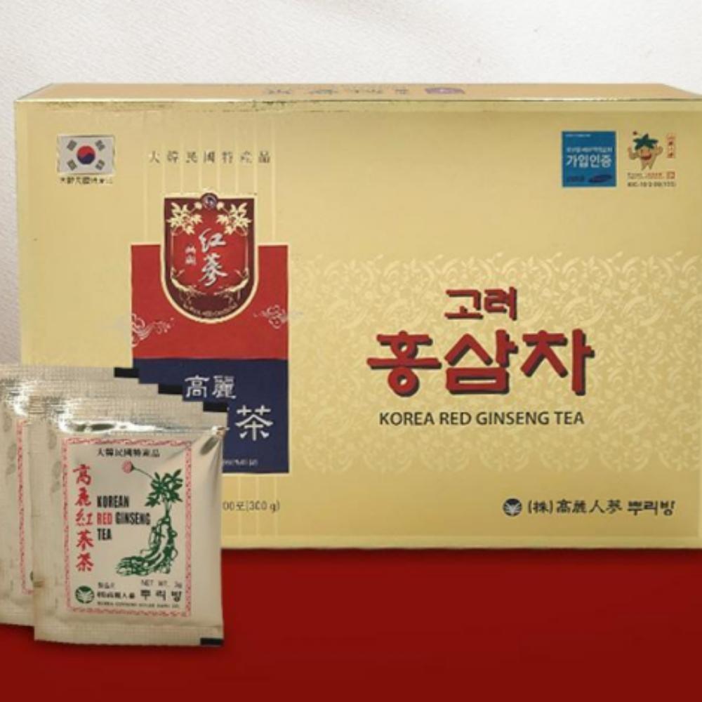 Goryeo Ginseng Root Room Red Ginseng Tea 3g x 100 Packets Chuseok Bulk Gift Order Holiday Health Supplement Immune Boost 1 pcs
