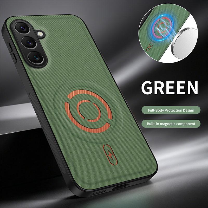 For Samsung Galaxy A37 A57 A56 A36 A26 A55 A54 A18 A17 A16 A15 A14 5G A06 A07 Phone Case Magnetic Weave Texture Back Cover