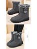 Women's Fleece-Lined Snow Boots - Plus Size, Polyurethane, Long Tube, Warm, and Cold-Proof