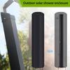 Multiuse Solar Shower Cover Providing Full Coverage for Outdoor Enclosures with Quick Setting and Removal Weather Proof