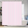 Striped Shower Curtain: Pink White Vertical Stripes, Waterproof Bathroom Decor for Home Bathing Area Size 72x84\ (White with Pin