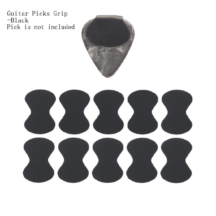 10 Pack Guitar Picks Grips Help You Hold Guitar Picks Tightly Black /Clear