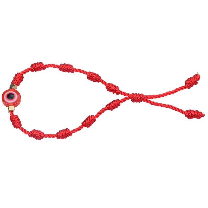 New Evil Eye Braided Bracelet Lucky Red Black Color Thread Couple Chain Handmade Prayer Bangles Pulsera Jewelry Gift for