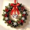 Campanelle di Natale in Metallo Argento Lucido con Stampa 'Believe' e Nastri Rossi per Decorazione Albero di Natale, Feste Natalizie, Casa