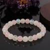 Festive Gifts Rose Quartz Labradorite Beaded Bracelet Soft Shiny Fashion Jewelry For Women Daily Wear Gift