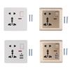 Universal Wall Socket With Led Light Switch 5 Hole Usb Wall Power Socket