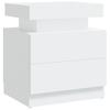 Nightstand White 45 x 35 x 52 cm Particleboard
