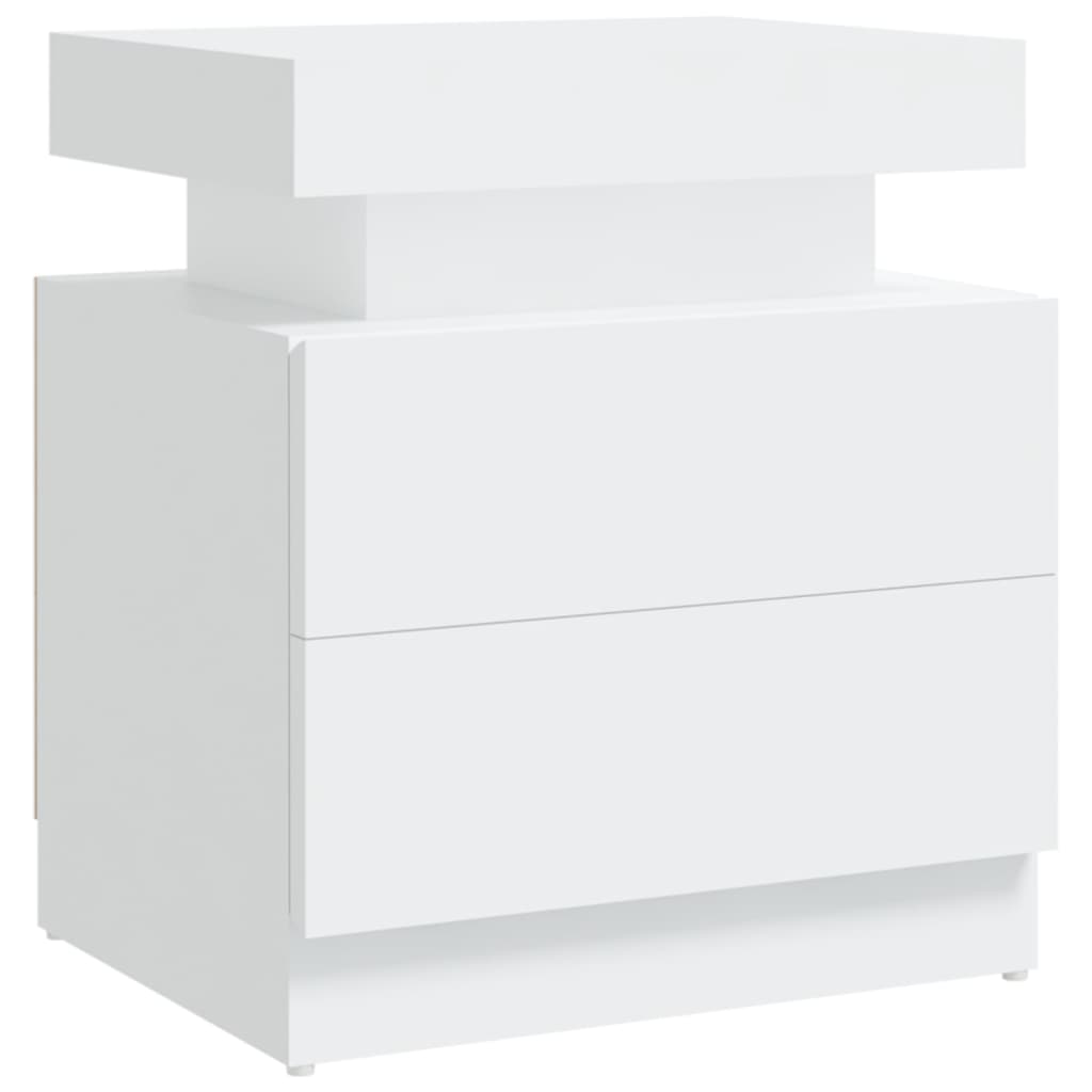 Nightstand White 45 x 35 x 52 cm Particleboard