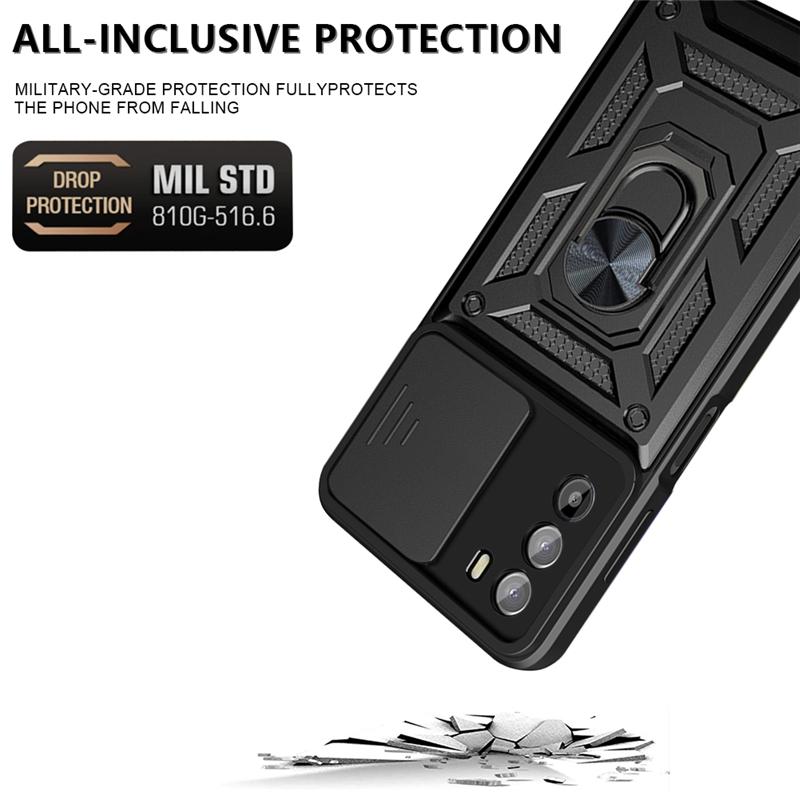 Slide Case Lens For Camera Motorola Moto G200 G100 G60 G60s G50 G30 G20 G52 Edge 20 Lite 30 Pro G9 Plus E7 Power Military Grade Shockproof Ring Armor