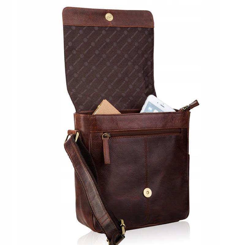 TBS-300 BROWN VINTAGE Men' Bag + CERTIFICATE