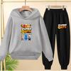 Felpa con cappuccio per bambini 3-12 anni Stampa Anime GUYS Cappotto Affascinante Felpa+Pantaloni Bambini Ragazze Neonato Set Trendy per il Tempo Libero