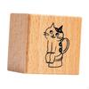 Cat Stamp Cute Animal 1.2 Inch for Kids Wooden Rubber Stamping Mailing Scrapbooking Letter