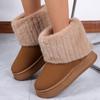 Fashion Winter Short Plush Warm Snow Boots for Women Fashion Camel Faux Fur Snow Boots Woman Non Slip Platform Booties Mujer