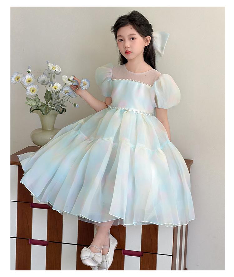 Summer Bubble Sleeve Princess Dress for Girls 2026 New Summer Children's Day Performance Skirt, Sweet Style Dress for Adults
