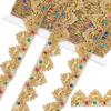 Lace Trim Pagoda Lace Sequined Ribbon Triangle Gold Silk Lace Colored Lace  Wedding Dress