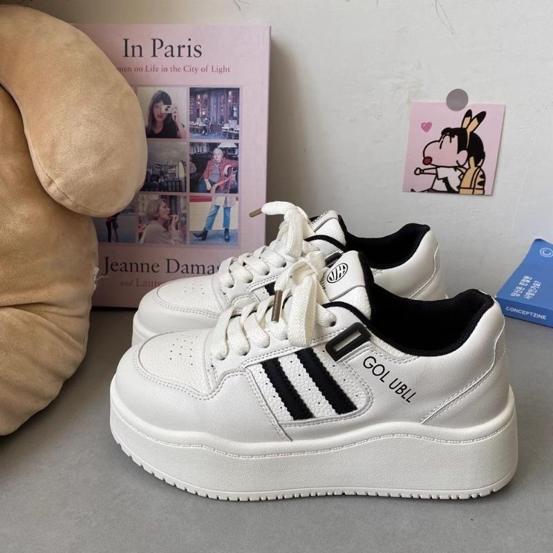Thick Baseplate Shoes Women's New Autumn Student Casual Little White Shoes Heightening Versatile Women's Shoes