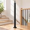 Black Metal Stair Railing Post with Square Base Profile