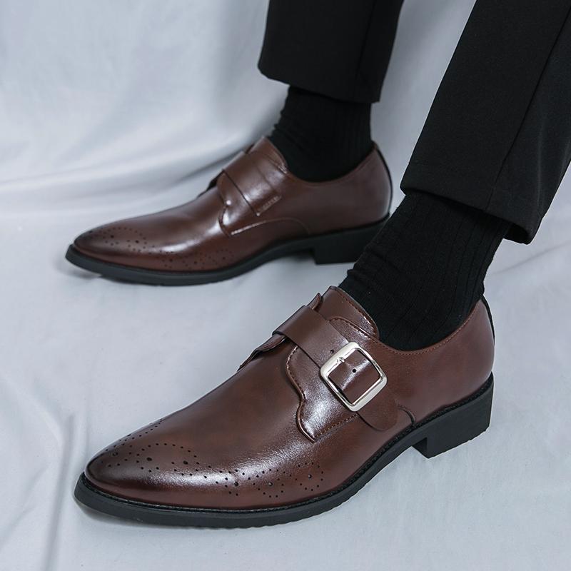 New Business Men's Leather Shoes Casual Gentleman British Style Party and Office Classic Adult Dress Work Shoes Plus Size 38-47