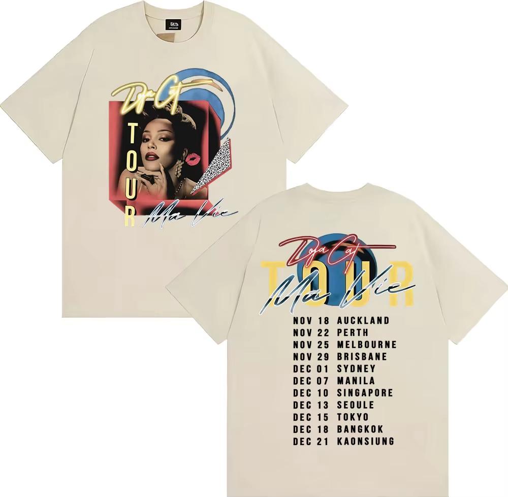 Doja Cat Ma Vie World Tour 2026 Graphic T Shirt Men Women Clothing Vintage Fashion Tshirts ONeck pure Cotton Tshirt Streetwear
